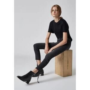 Blank NYC Reade Black Stonewash Lace-Up Skinny Jeans Antidote Women's Size 27